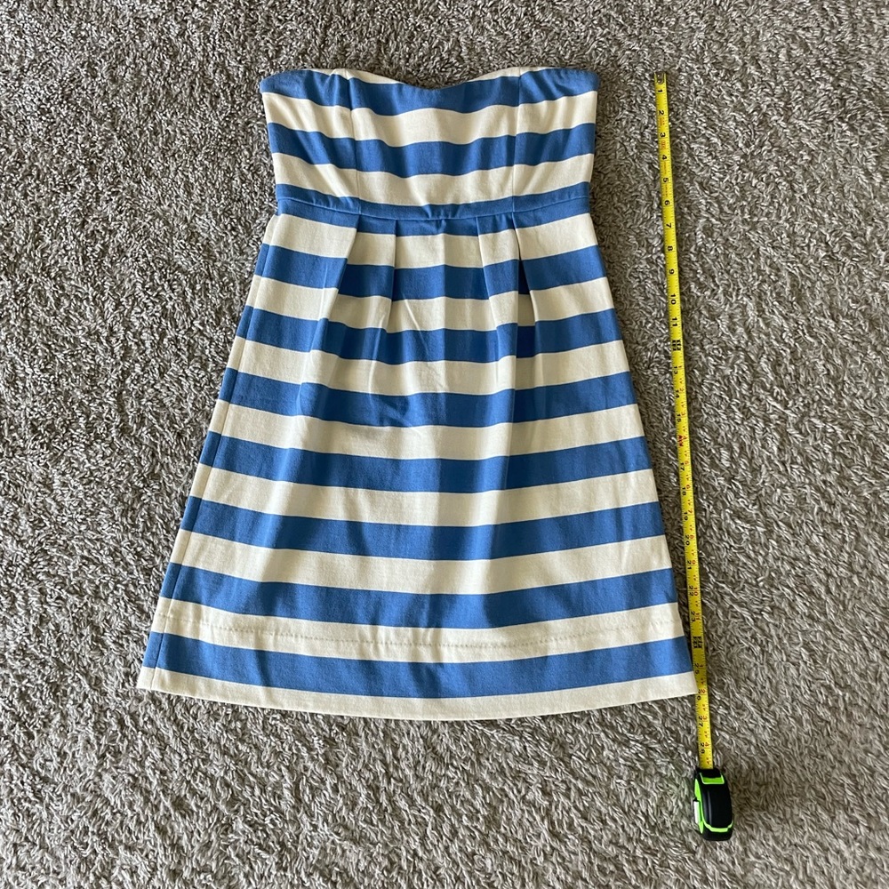 EUC J. Crew striped sweetheart neckline dress 4